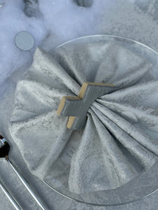 NEW! Silver Leaf Napkins (Pack of 6)