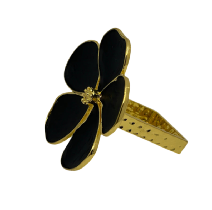 Black Flower - Set of 6