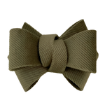 OLIVE GREEN bow ring -Set of 6