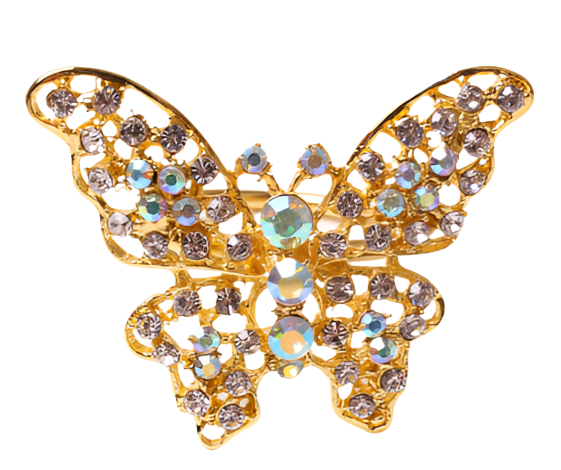Gold Beaded Butterfly
