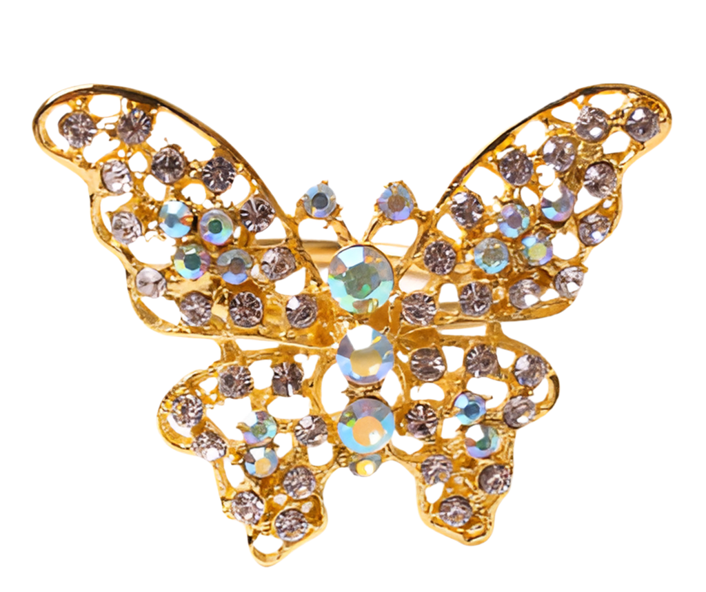 Gold Beaded Butterfly