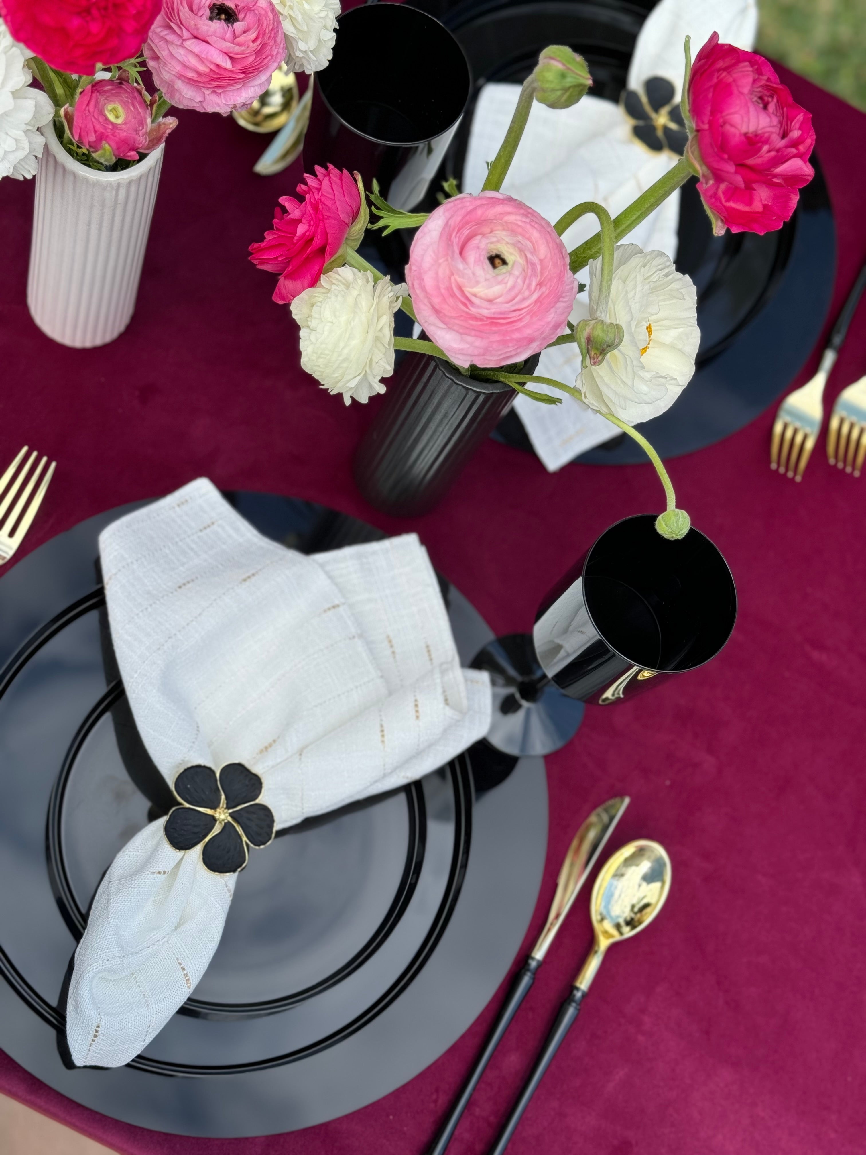 NEW! Velvet Bordeaux tablecloth