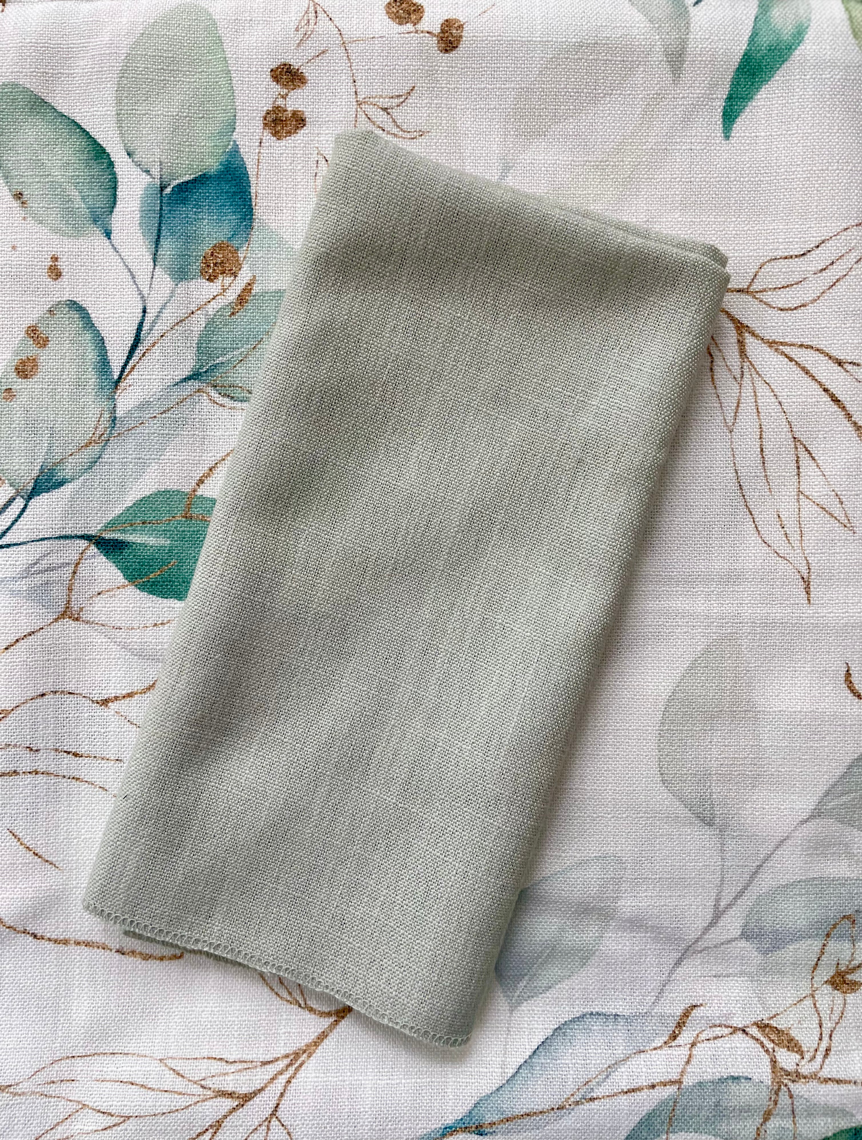 Sage Burlap Napkins - Pack of 6