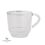 Luxe Party NYC Coffee Cup 12.5 Oz Round Clear • Silver Plastic Coffee Cup | 8 Cups