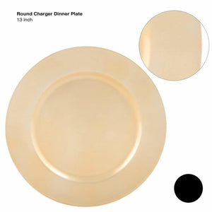 Luxe Party NYC Chargers 13" Gold Round Plastic Charger Plate | 1 Charger