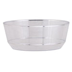 14 Oz. Round Clear • Silver Glitter Plastic Bowls | 10 Pack - Soup Bowls