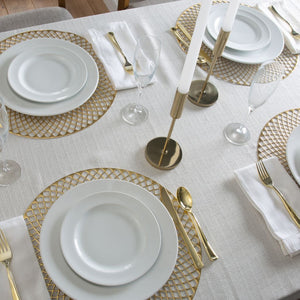 15 Gold Round Vinyl Placemat | 1 Placemat - Chargers