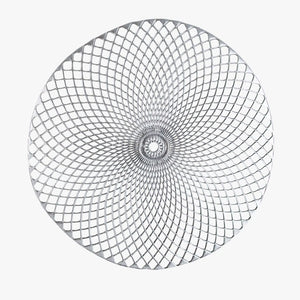 Luxe Party NYC Chargers 15" Silver Round Vinyl Placemat  | 1 Placemat