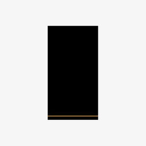 20 PK Black with Gold Stripe Lunch Paper Napkins