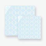 Square Ice Blue • Silver Pattern Plates | 10 Plates