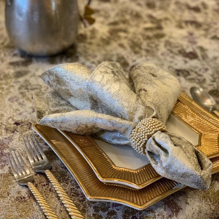 Gold Stone Napkin (Pack of 6)