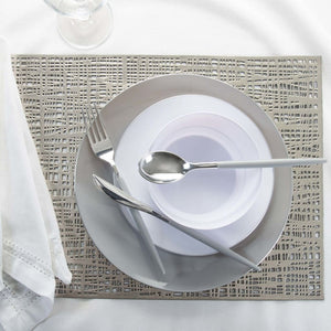 Santorini Placemats Barcelona Metallic Placemat in Silver
