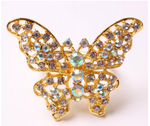 Gold Beaded Butterfly - Set of 4