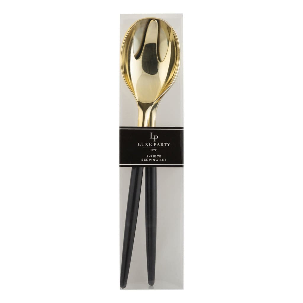 Luxe Party Plastic Spoons Mini White and Gold