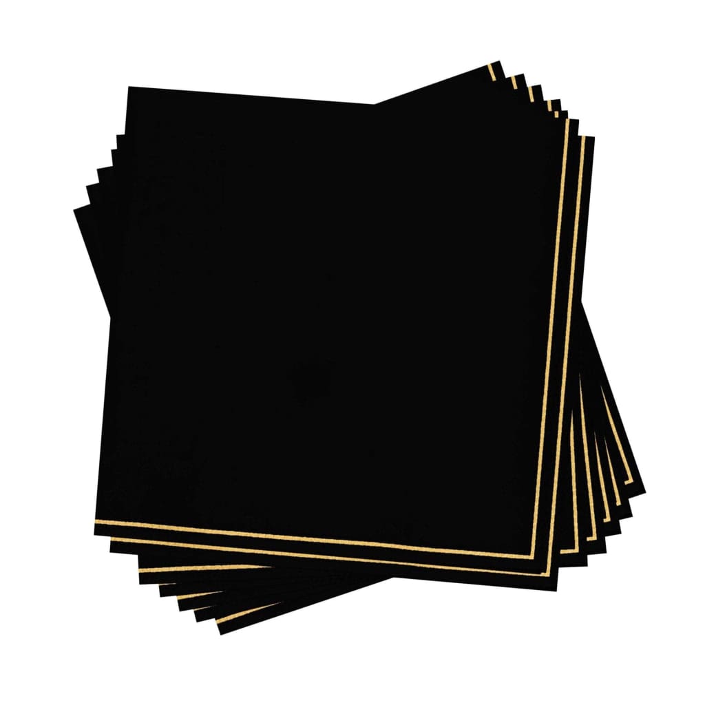 Black Beverage Napkins | 100ct