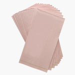 Luxe Party NYC Napkins 16 Dinner Napkins - 4.25" x 7.75" Blush with Gold Stripe Paper Napkins - 3 available sizes