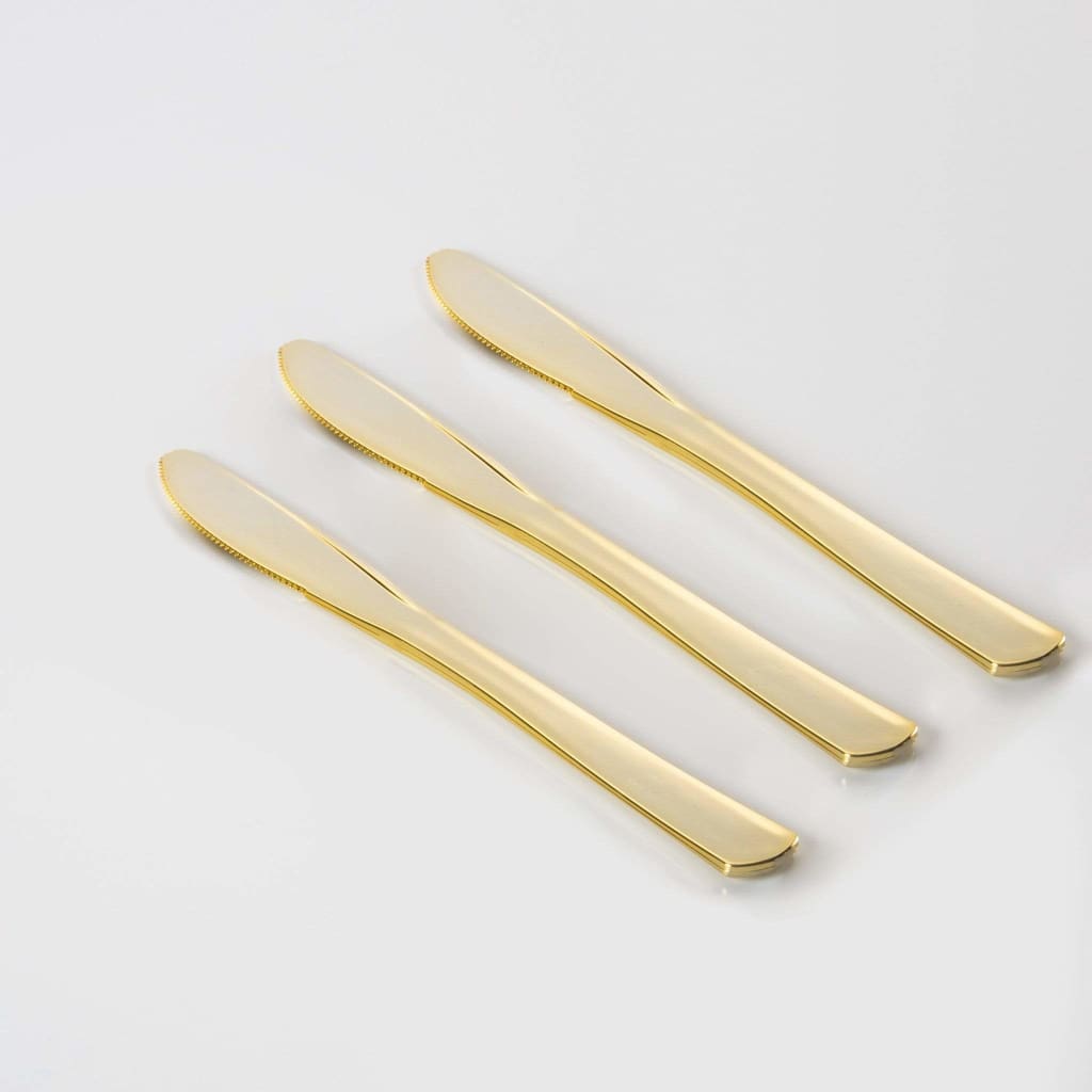 Classic Handle Knives Classic Design Gold Plastic Knives | 20 Knives