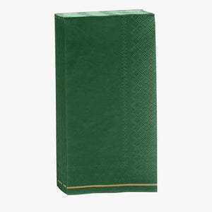 Luxe Party NYC Napkins Emerald with Gold Stripe Paper Napkins - 3 available sizes