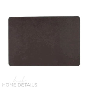 Leather Placemat Placemats Home Details Faux Leather Double Sided Placemat in Dark Brown