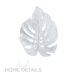 The Leaf Placemats Home Details Leaf Shape Placemat in Silver