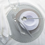 Home Details Round Saturn Laser Cut Placemat in Silver - Placemats