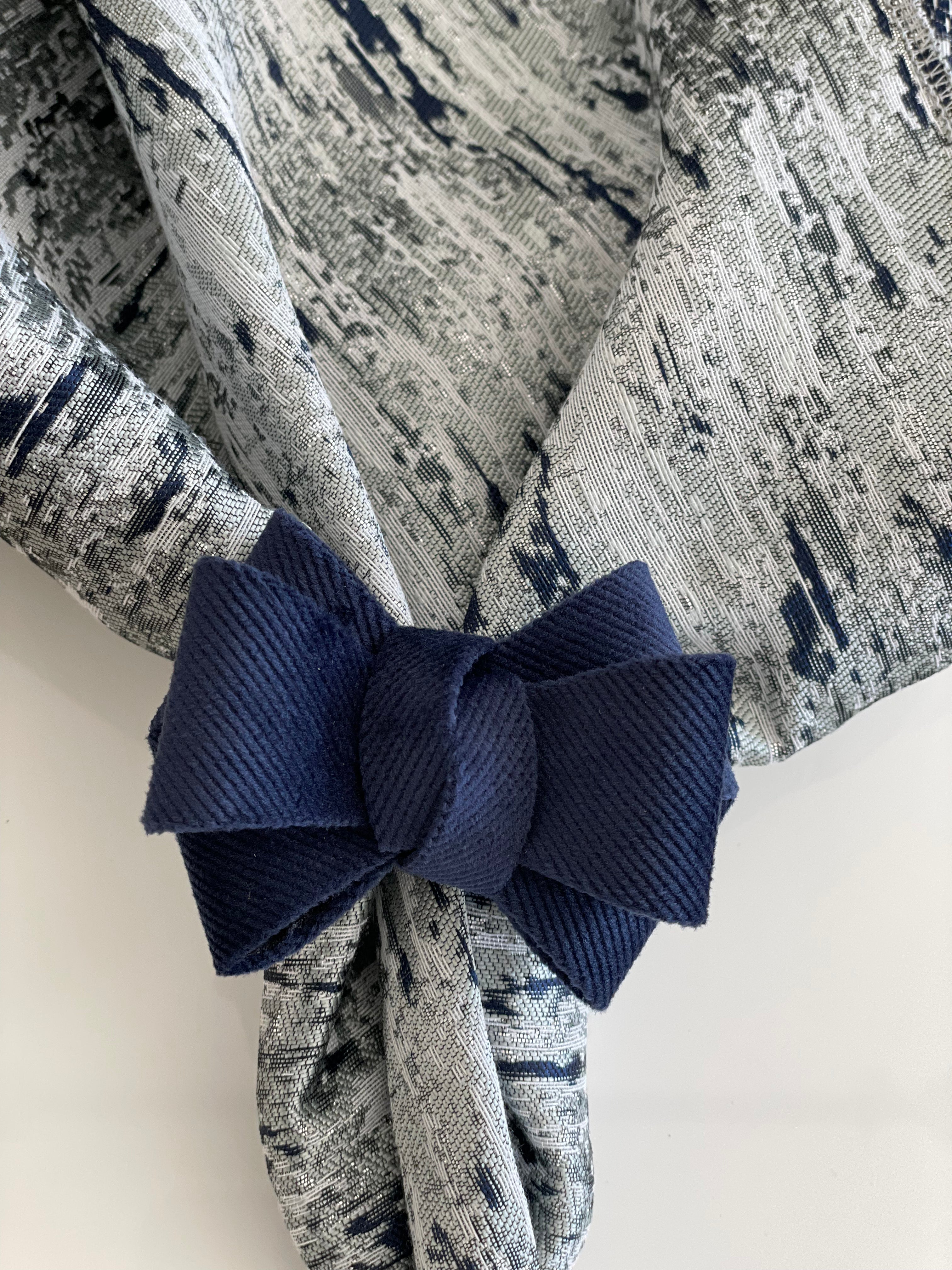 NAVY Bow ring - Set of 6