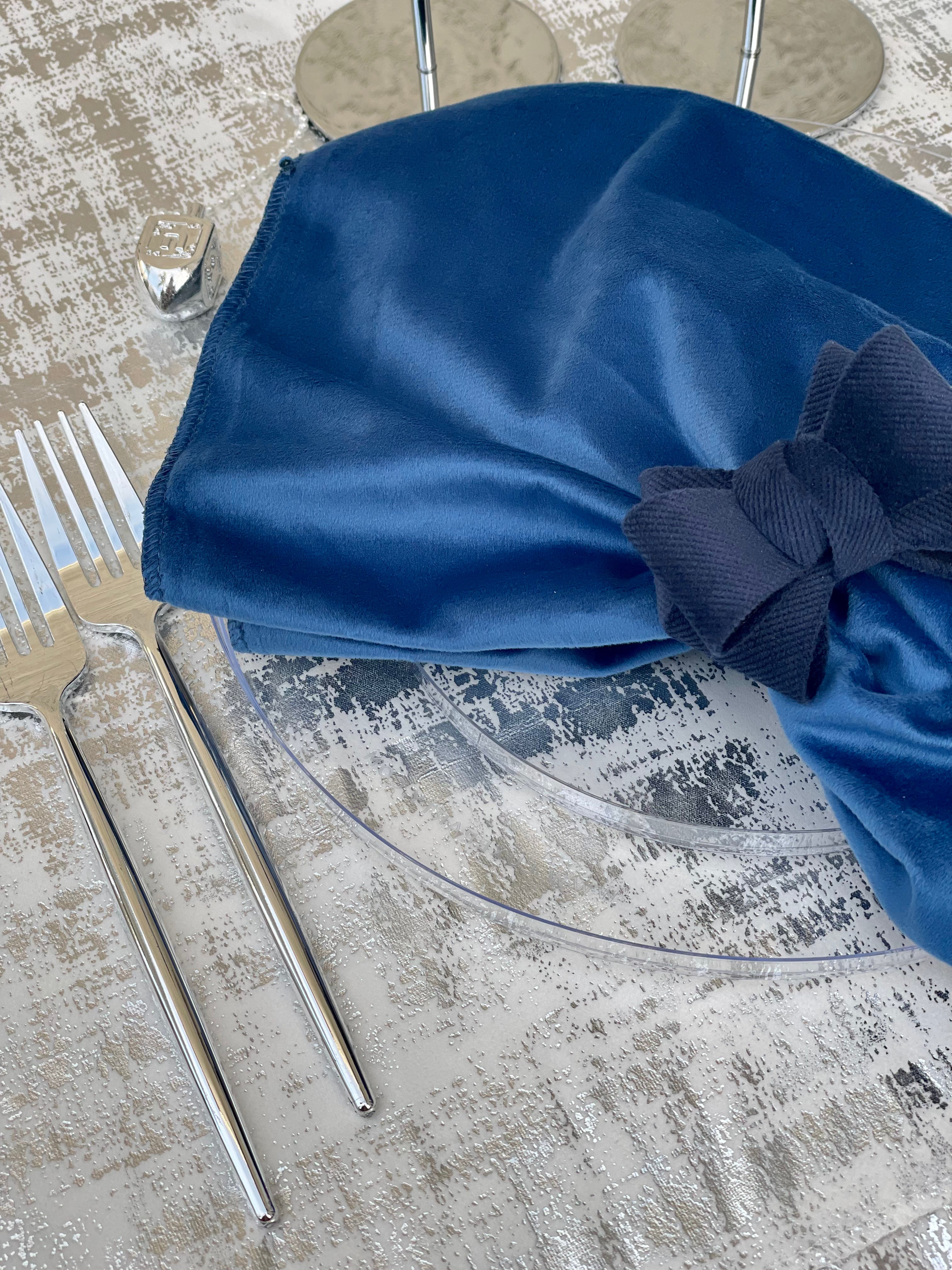 NAVY Bow ring - Set of 6