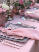 THE PARIS - PINK FAUX LINEN