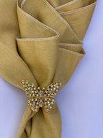 Gold Beaded Butterfly - Set of 4