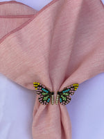 Rhinestone Butterfly Ring - Set of 4