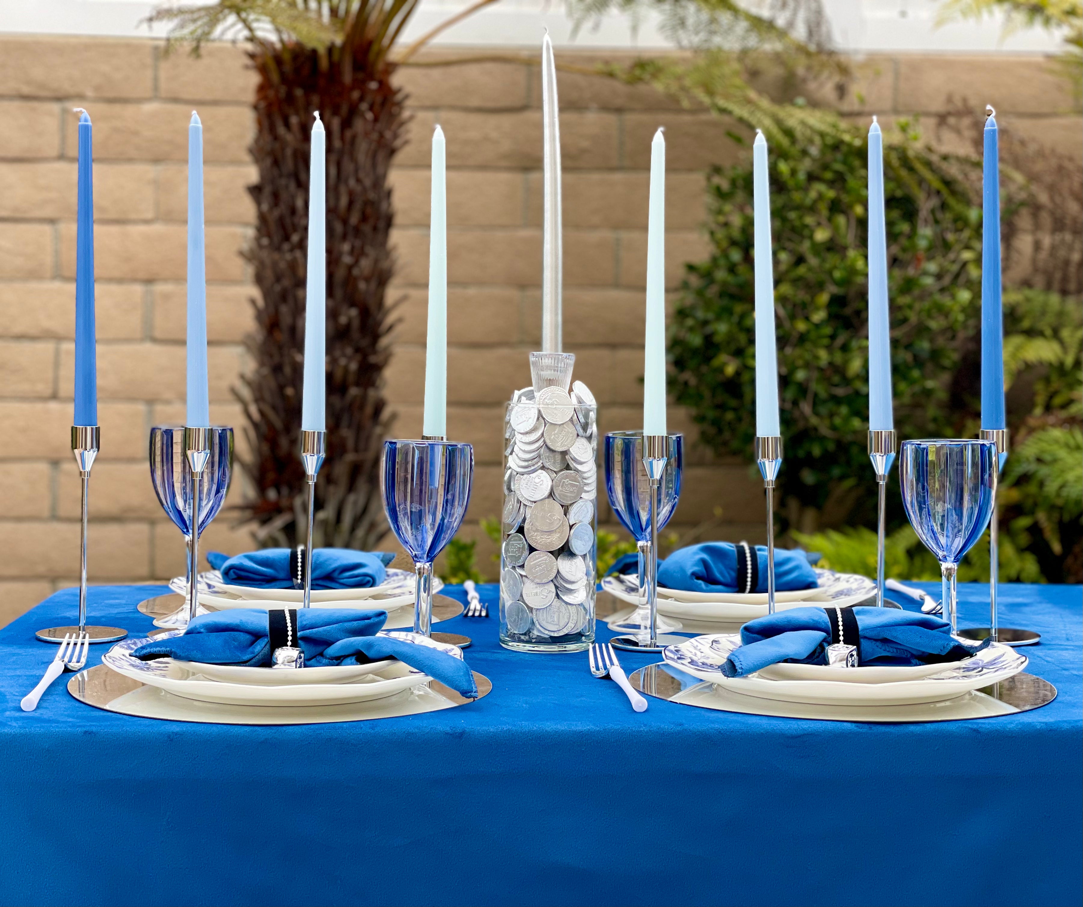 Velvet Navy Tablecloth