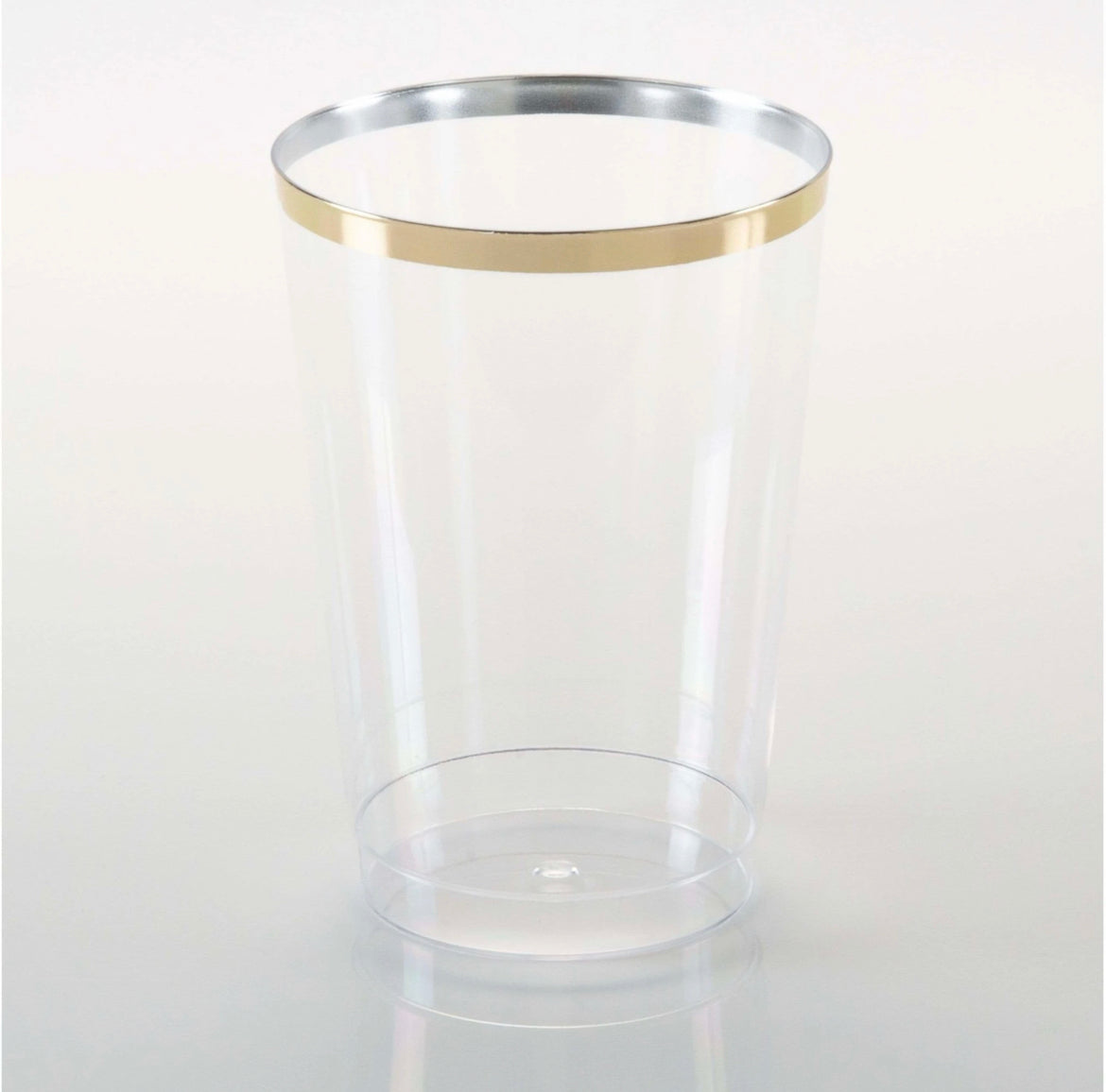 Laura Ashley 9 Oz Clear Plastic • Gold Plastic Tumblers | 20 Tumblers