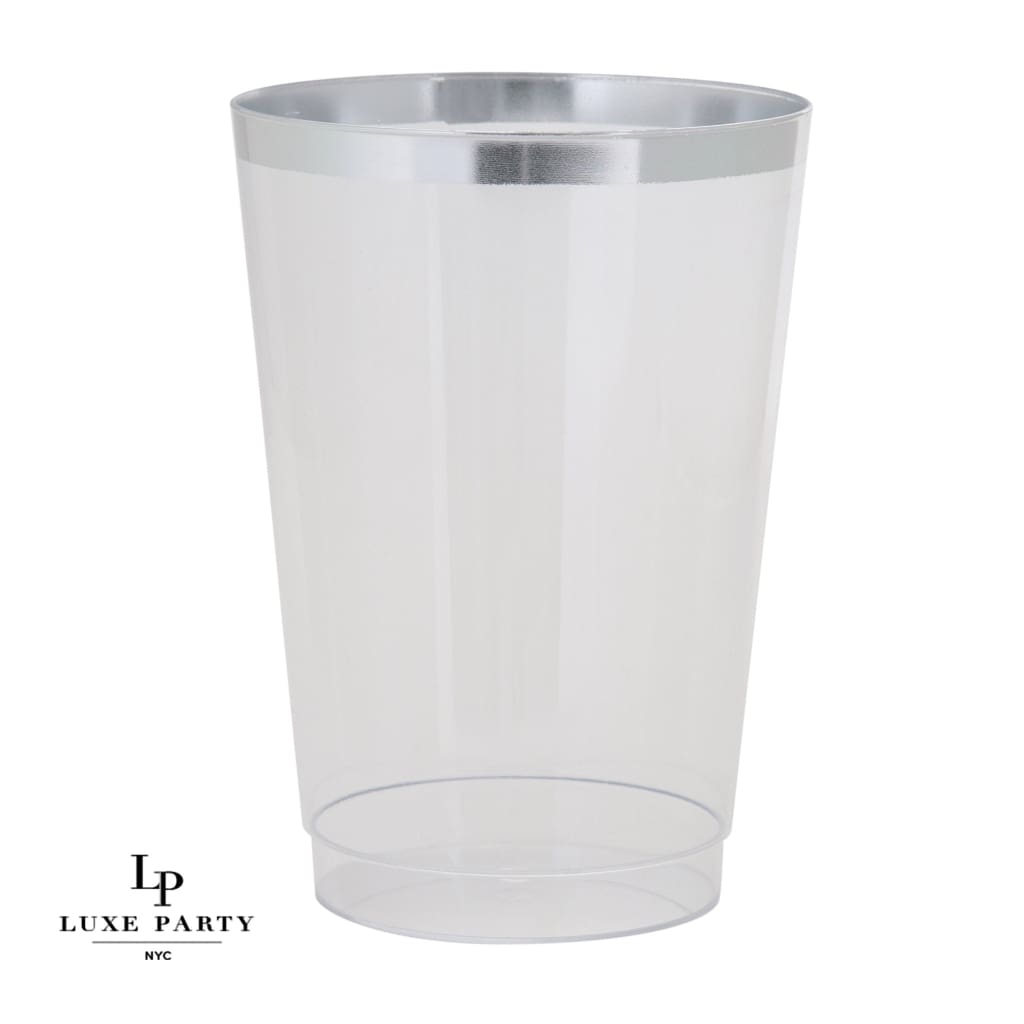 Laura Tumblers Tumblers Laura Ashley 12 Oz Clear Plastic • Silver Plastic Cups | 20 Cups