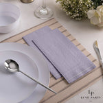 Lavender with Silver Stripe Guest Paper Napkins | 16 Napkins - 16 Dinner Napkins - Napkins