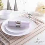 Lavender with Silver Stripe Lunch Napkins | 20 Napkins - 20 Lunch Napkins - 6.5 x 6.5 - Napkins