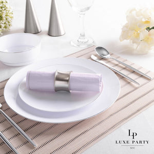 Lavender with Silver Stripe Lunch Napkins | 20 Napkins - 20 Lunch Napkins - 6.5 x 6.5 - Napkins