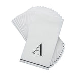 Luxe Party NYC Napkins Black Monogram Paper Disposable Napkins Letter A