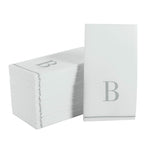 Luxe Party NYC Napkins Letter B Silver Monogram Paper Disposable Napkins
