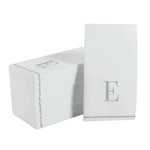 Luxe Party NYC Napkins Letter E Silver Monogram Paper Disposable Napkins
