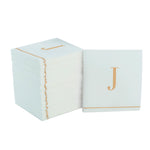 Luxe Party NYC Napkins 16 Cocktail Napkins - 5" x 5" Letter J Gold Monogram Paper Disposable Cocktail Napkins