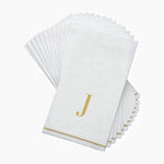 Letter J Gold Monogram Paper Disposable Napkins - Luxe Party NYC