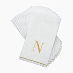 Luxe Party NYC Napkins Letter N Gold Monogram Paper Disposable Napkins