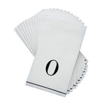 Luxe Party NYC Napkins Black Monogram Paper Disposable Napkins Letter O