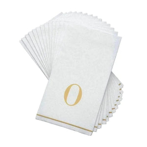 Luxe Party NYC Napkins Letter O Gold Monogram Paper Disposable Napkins