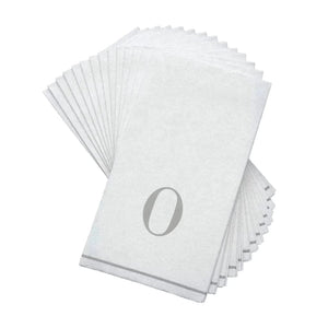 Luxe Party NYC Napkins Letter O Silver Monogram Paper Disposable Napkins
