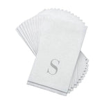 Luxe Party NYC Napkins Letter S Silver Monogram Paper Disposable Napkins