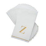 Luxe Party NYC Napkins Letter Z Gold Monogram Paper Disposable Napkins