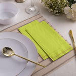 Luxe Party NYC Napkins Lime with Gold Stripe Paper Napkins - 3 available sizes