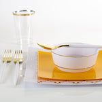 Luxe Tumblers Tumblers Luxe 12 Oz Clear Plastic • Gold Plastic Cups  | 20 Cups