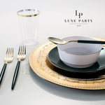 Luxe Tumblers Tumblers Luxe 12 Oz Clear Plastic • Gold Plastic Cups  | 20 Cups